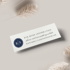 カスタムカラー結婚モノグラムWebサイトカード