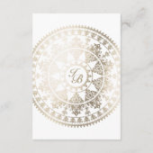 カスタムカラー結婚詳細カードゴールドフォイル エンクロージャーカード (裏面)