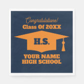 カスタムカラー高校卒業パーティーのナプキン スタンダードランチョンナプキン (正面)