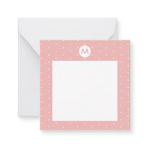 カスタムカラー ピンクの水玉模様のイニシャル