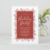 カスタムカラー |ホリデーパーティ招待状 シーズンカード (スタンド正面)