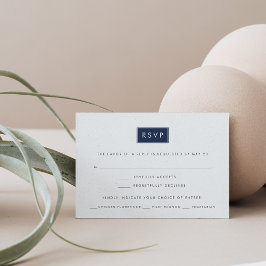 カスタムカラー モダン RSVP カード（食事選択付き） 招待状