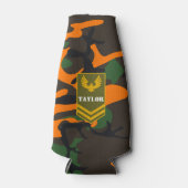 カスタムカラー&モノグラム陸軍軍隊迷彩画: ボトルクーラー (正面)