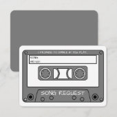 カスタムカラー ヴィンテージ カセットテープ 曲リクエスト 招待状 (正面/裏面)