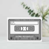 カスタムカラー ヴィンテージ カセットテープ 曲リクエスト 招待状 (スタンド正面)