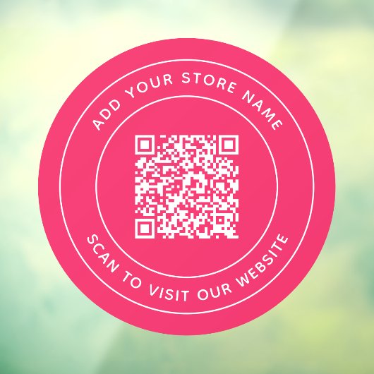 カスタムカラー 名前とあなたのウェブサイトのQRコードを追加 ウィンドウサイン (シート3)