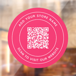 カスタムカラー 名前とあなたのウェブサイトのQRコードを追加 ウィンドウサイン