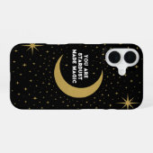 カスタムカラー 天体デザイン - 月と星 iPhone 16ケース (裏面横)