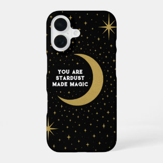 カスタムカラー 天体デザイン - 月と星 iPhone 16ケース