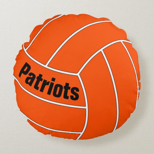 カスタムカラー&文字バレーボールプレーヤー装飾用クッション ラウンドクッション (正面)