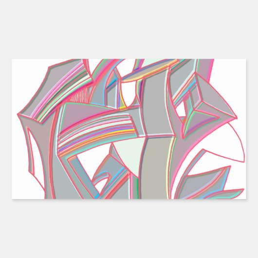 カスタムカラー 長方形シール (正面)