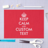 カスタムカラーKeep Calmギフトラップティッシュペーパー 薄葉紙 (クラフト)