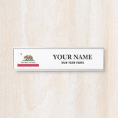 カスタムカリフォルニアぶら下がった州旗のデスク名プレート サインプレート (正面)