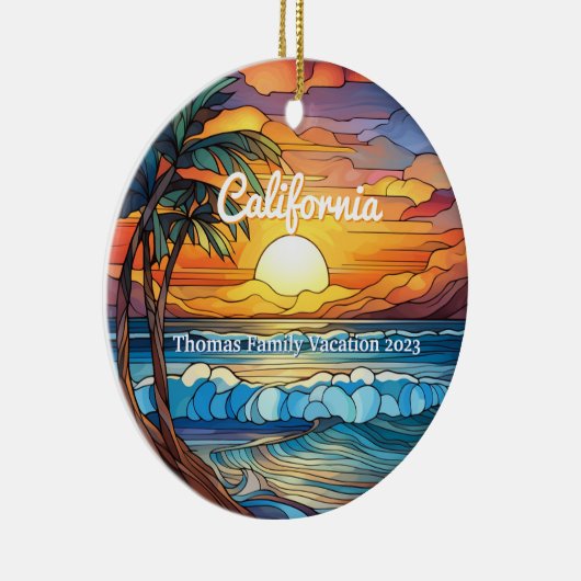 カスタムカリフォルニアトリップステンドガフェイクラス セラミックオーナメント (右)