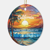 カスタムカリフォルニアトリップステンドガフェイクラス セラミックオーナメント (左)