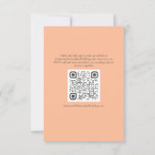 カスタムカリフォルニアポピーピーチフローラズ結婚ス 出欠カード (裏面)