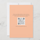 カスタムカリフォルニアポピーピーチフローラズ結婚ス 招待状 (裏面)