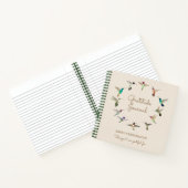 カスタムカリフォルニア・ハミングバード感謝 ノートブック (内部)