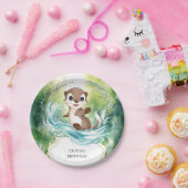 カスタムカルムオッター誕生日 ペーパープレート (パーティー)