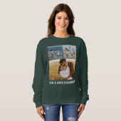 カスタムカレッジの写真と名パーソナライズされた前女子 スウェットシャツ (正面フル)