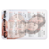 カスタムカレンダー+自分の写真/バックガー。/文字 マグネット (横)