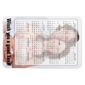 カスタムカレンダー+自分の写真/バックガー。/文字 マグネット (横)