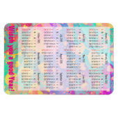 カスタムカレンダー+自分の写真/バックガー。/文字 マグネット (横)