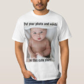 カスタムカワイイ写真と文字 Tシャツ (正面)