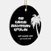 カスタムカンクン記念日ギフト セラミックオーナメント (右)