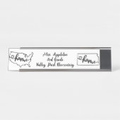 カスタムカンザス州USホームラインアート デスクネームプレート (正面)