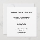 カスタムカントリーウェディンググリーントラクター招待状 招待状 (裏面)