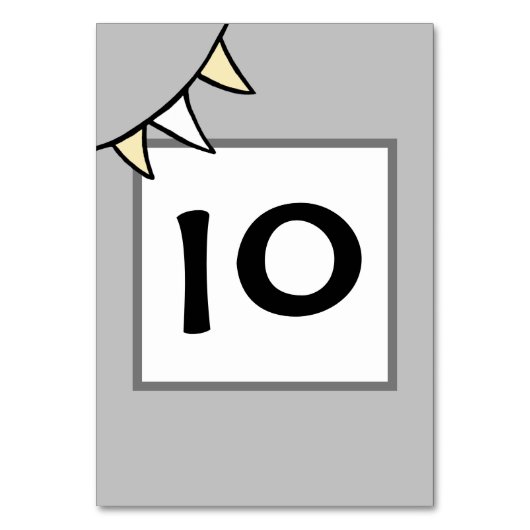 カスタムカントリーウェディングトラクタバント テーブルナンバー (正面)