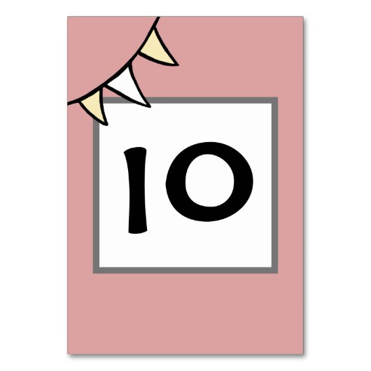 カスタムカントリーウェディングトラクタバント テーブルナンバー (正面)