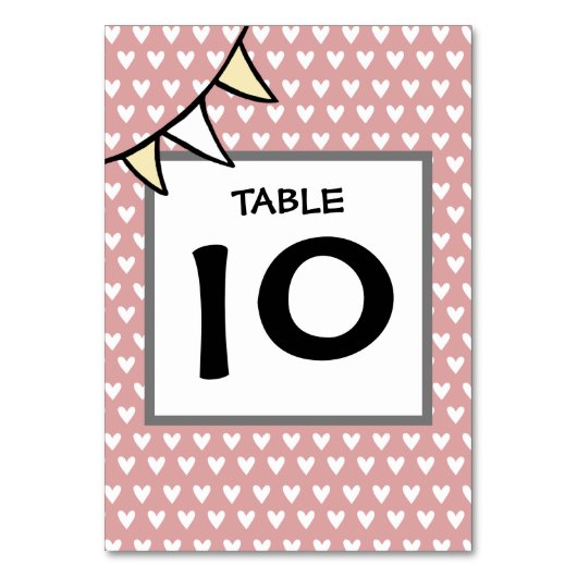 カスタムカントリーウェディングトラクタバント テーブルナンバー (正面)