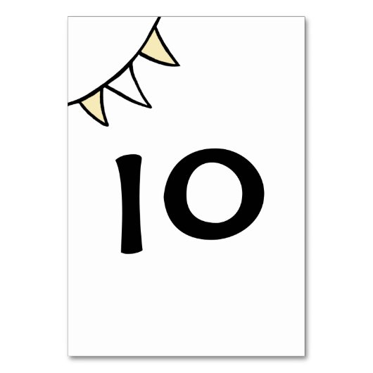 カスタムカントリーウェディングトラクタバント テーブルナンバー (正面)