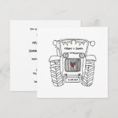 カスタムカントリーウェディングトラクター招待状 招待状 (正面/裏面)