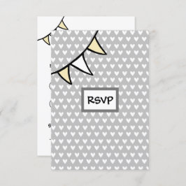 カスタムカントリーウェディングトラクターRSVPカード 招待状