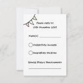 カスタムカントリーウェディングトラクターRSVPカード 招待状 (裏面)