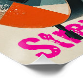 カスタムカントリーガールギタリストアー感動的ト ポスター (コーナー)