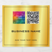 カスタムカンパニービジネスロゴQRコードはこちら ビールラベル (シングルラベル)