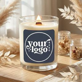 カスタムカンパニー ビジネス ロゴをここに ネイビー スクエアシール