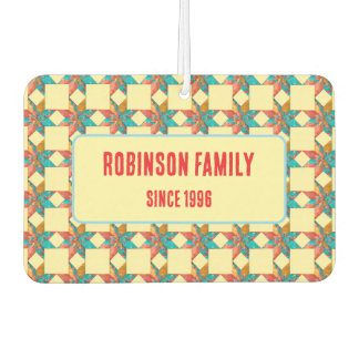 カスタムカーアクセサリーパッチワークキルトギフトアイデア カーエアーフレッシュナー