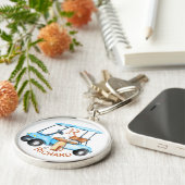 カスタムカートクラブモノグラム名 キーホルダー (側面)