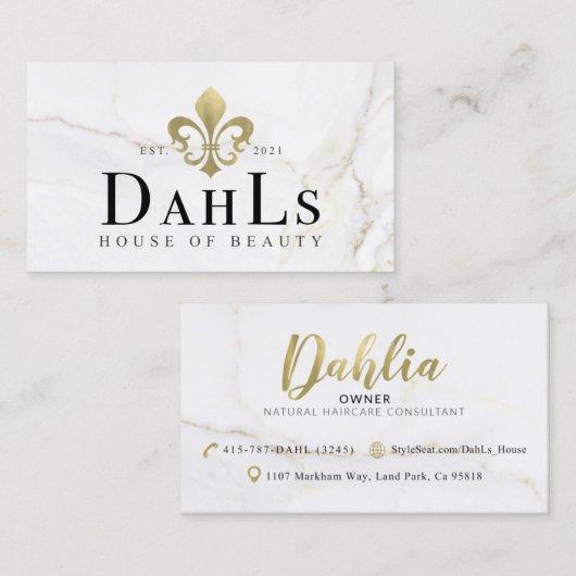 カスタムカードデザイン |編集不可のZazleテンプレート 名刺 (正面/裏面)