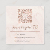 カスタムカードデザイン |編集不可Zazzleテンプレート スクエア名刺 (裏面)