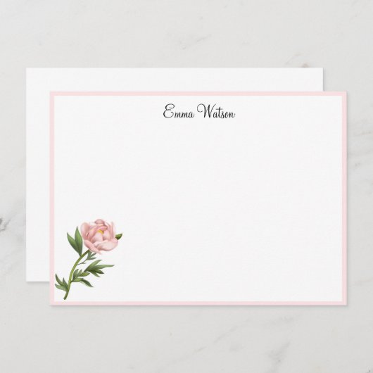 カスタムカード牡丹 ノートカード (正面/裏面)