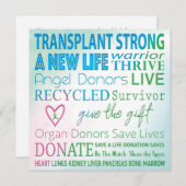 カスタムカード移植臓器寄付水彩色 (正面/裏面)