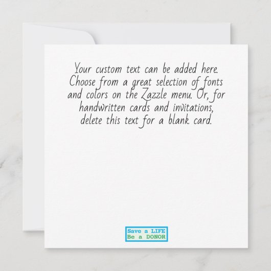 カスタムカード移植臓器提供認識度 案内状 (裏面)