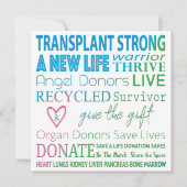 カスタムカード移植臓器提供認識度 案内状 (正面)
