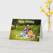 カスタムカード。横向き写真。 カード (黄色い花)